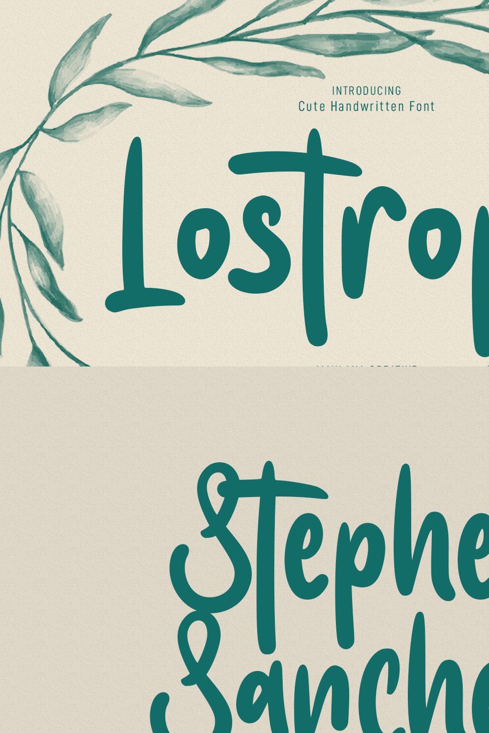 Lostropis Handwritten Brush Font pinterest preview image.