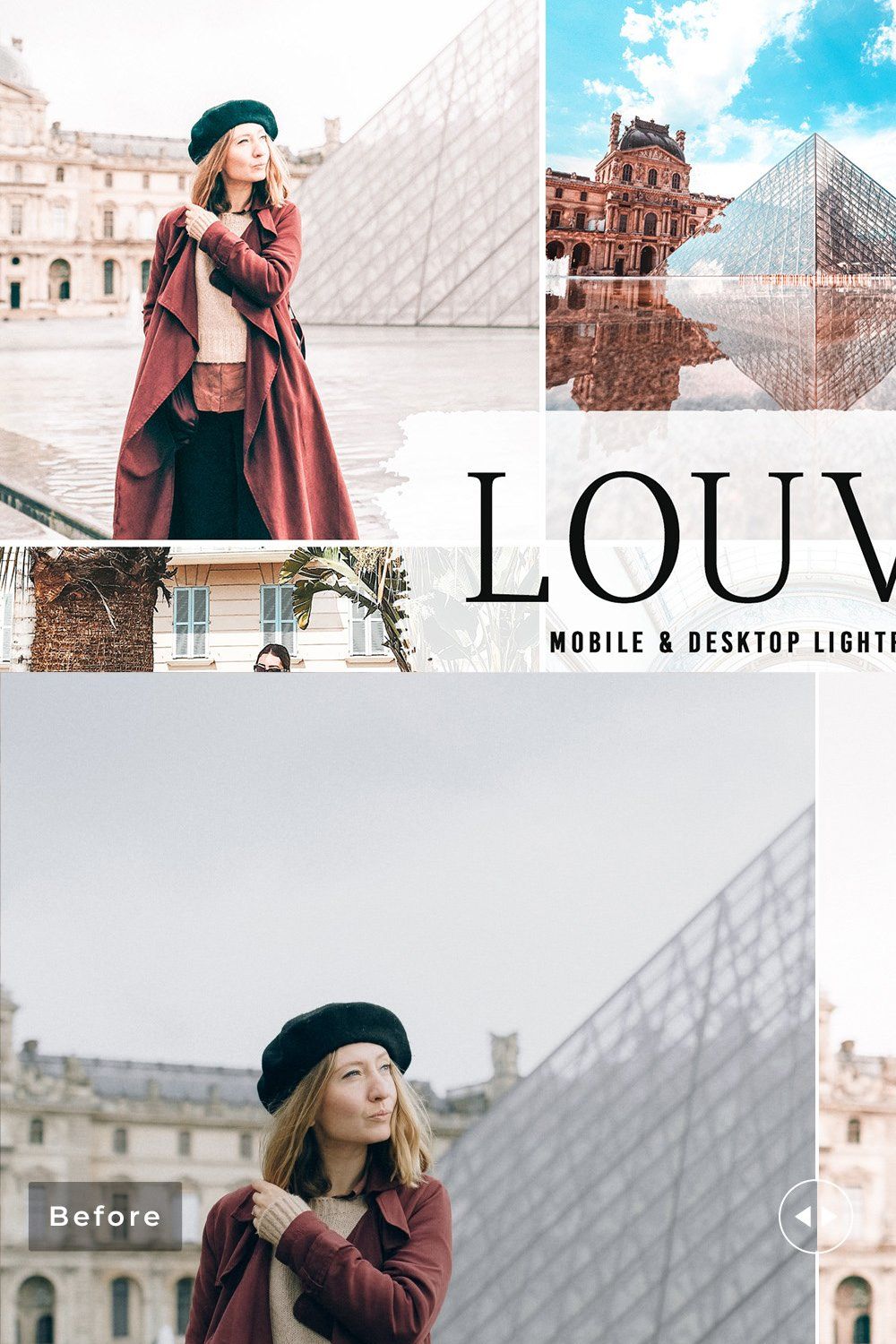 Louvre Pro Lightroom Presets pinterest preview image.