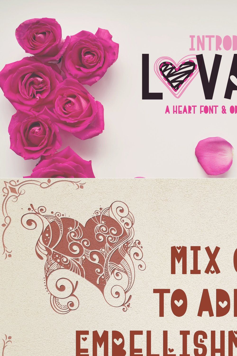 Lovable - Font Duo pinterest preview image.