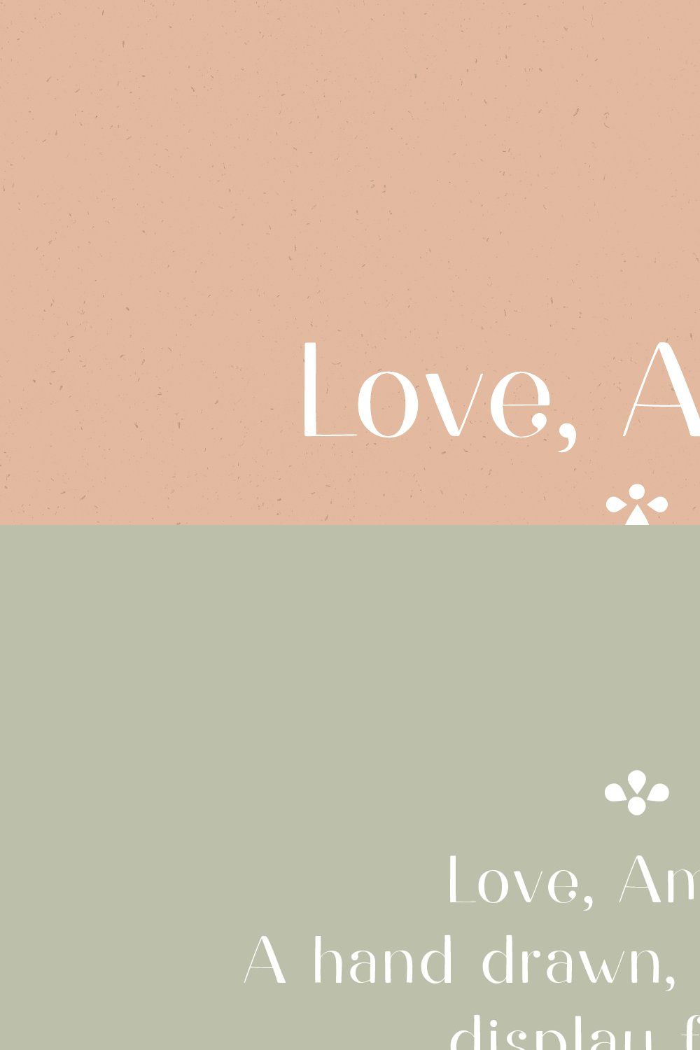 Love, Amalfi Display Font pinterest preview image.