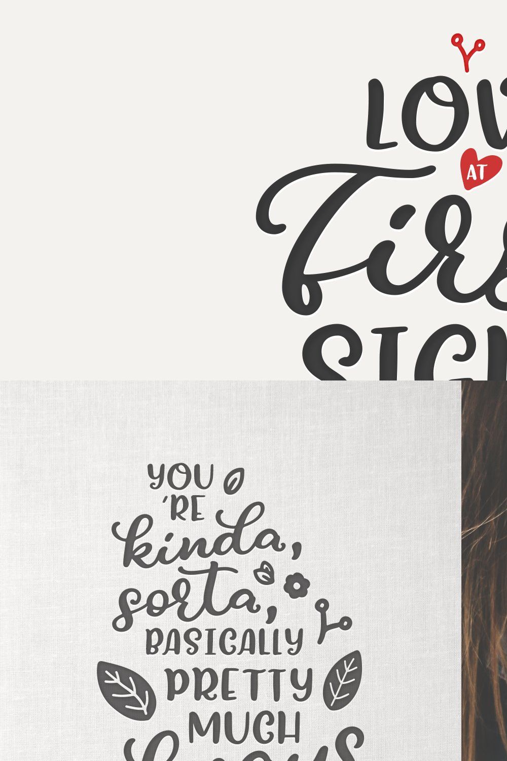 Love At First Sight Font Duo &Extras pinterest preview image.