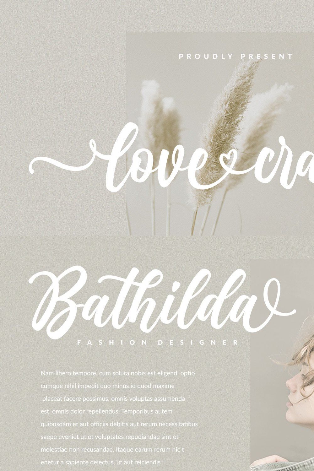 Love Craft - A Lovely Font pinterest preview image.