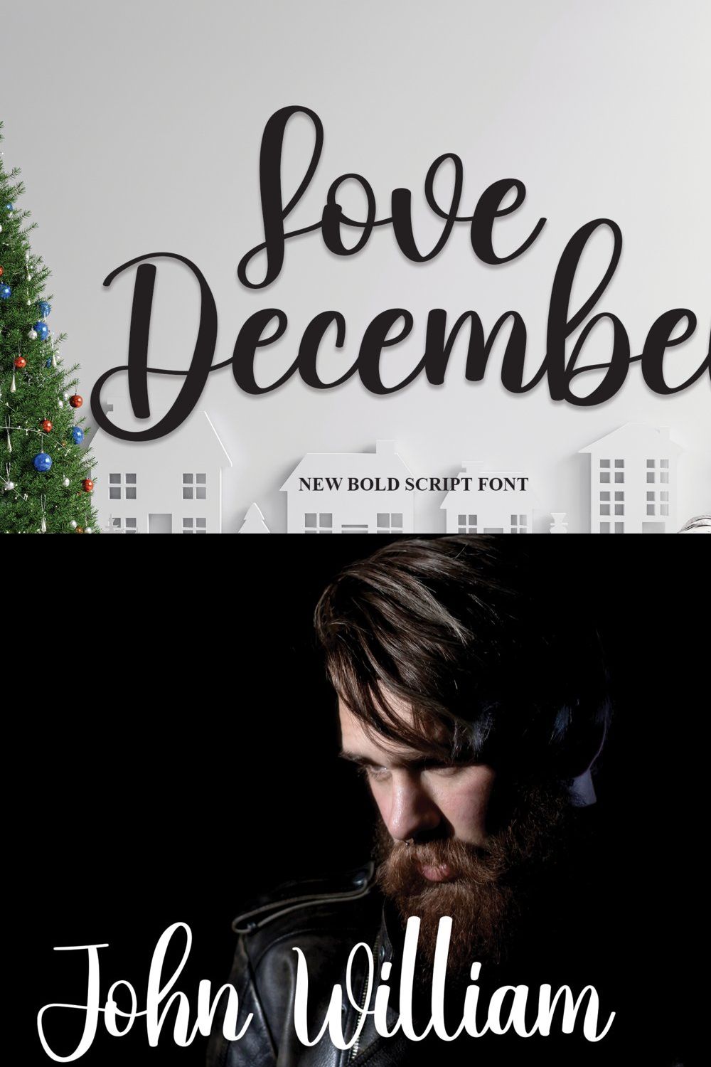 Love December | Script Font pinterest preview image.