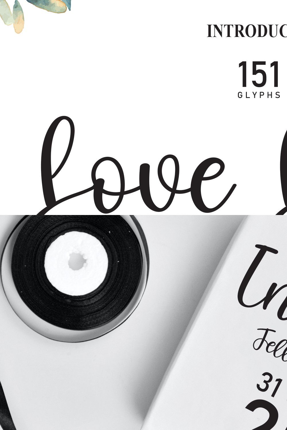 Love Lony | Script Font pinterest preview image.