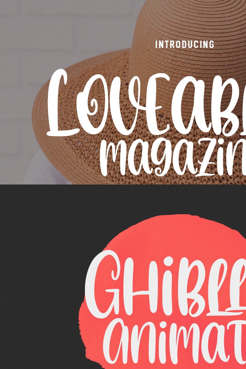 Loveables Magazino Cute Script Font pinterest preview image.