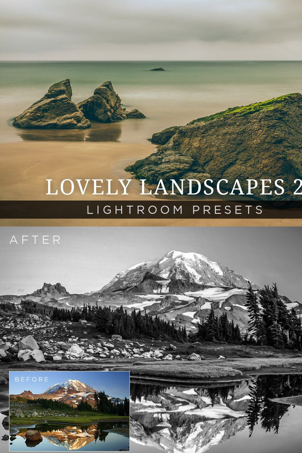 Lovely Landscape Lightroom Presets 2 pinterest preview image.