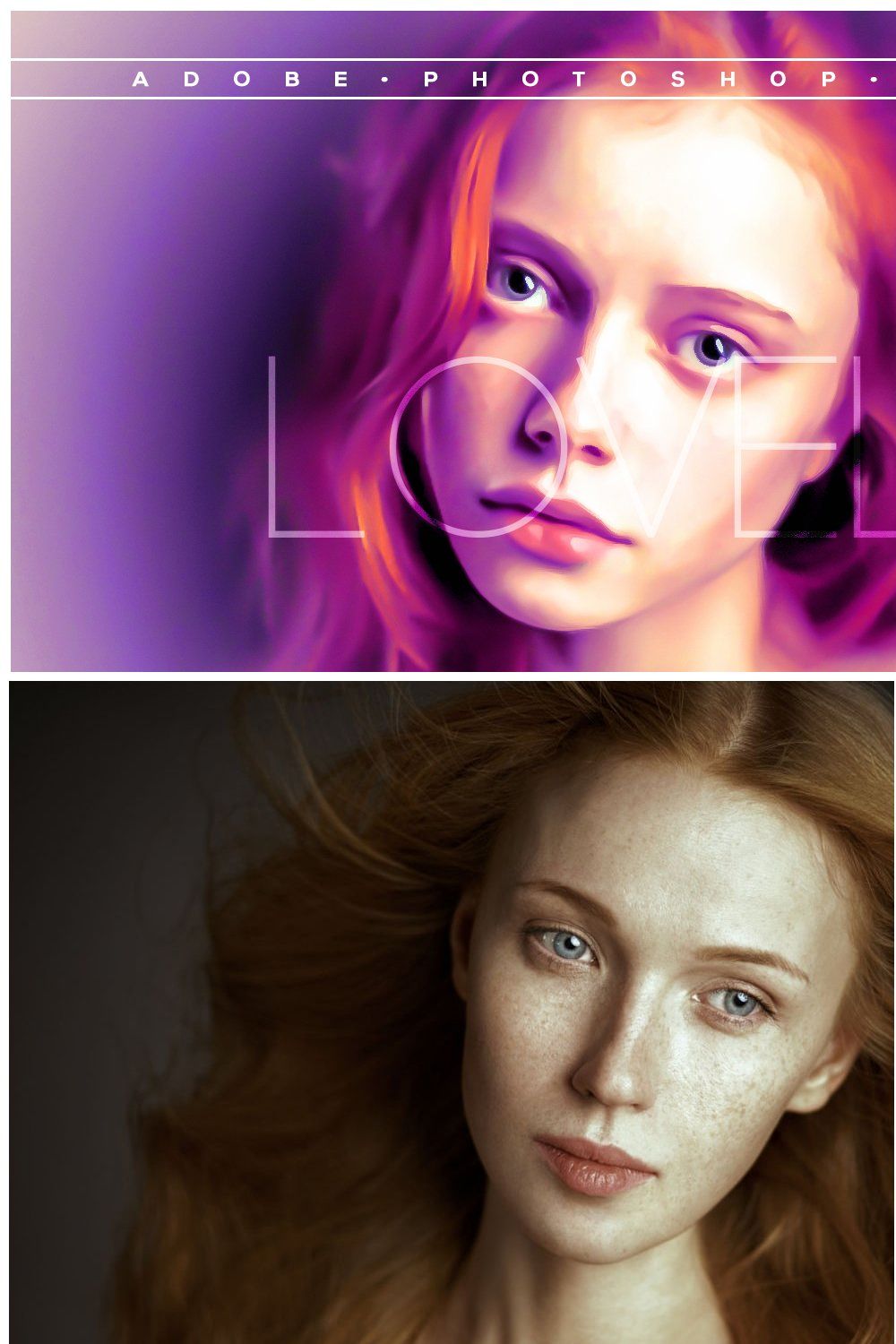 Lovely Oil Painting Effect Actions pinterest preview image.