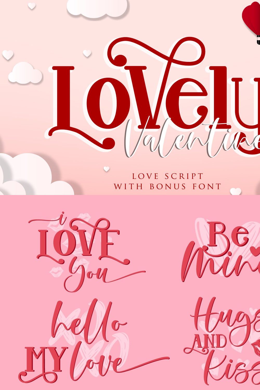 Lovely Valentine | Love Script Font pinterest preview image.