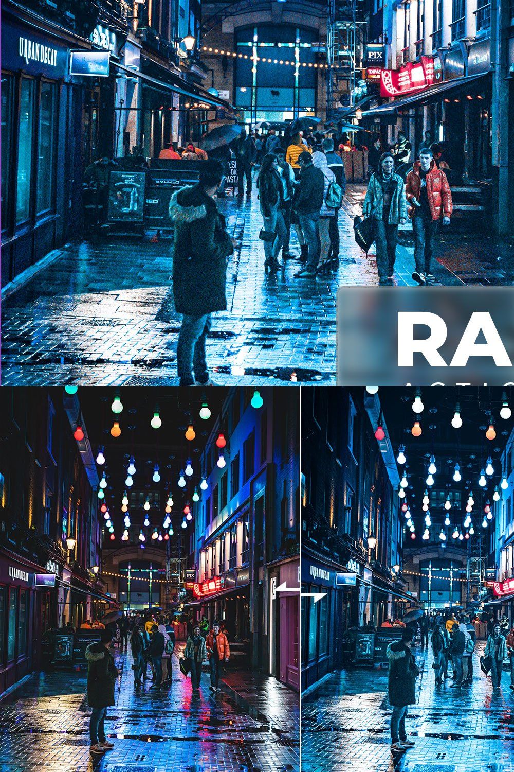 Lr Presets & Ps Actions - Blue Rain pinterest preview image.