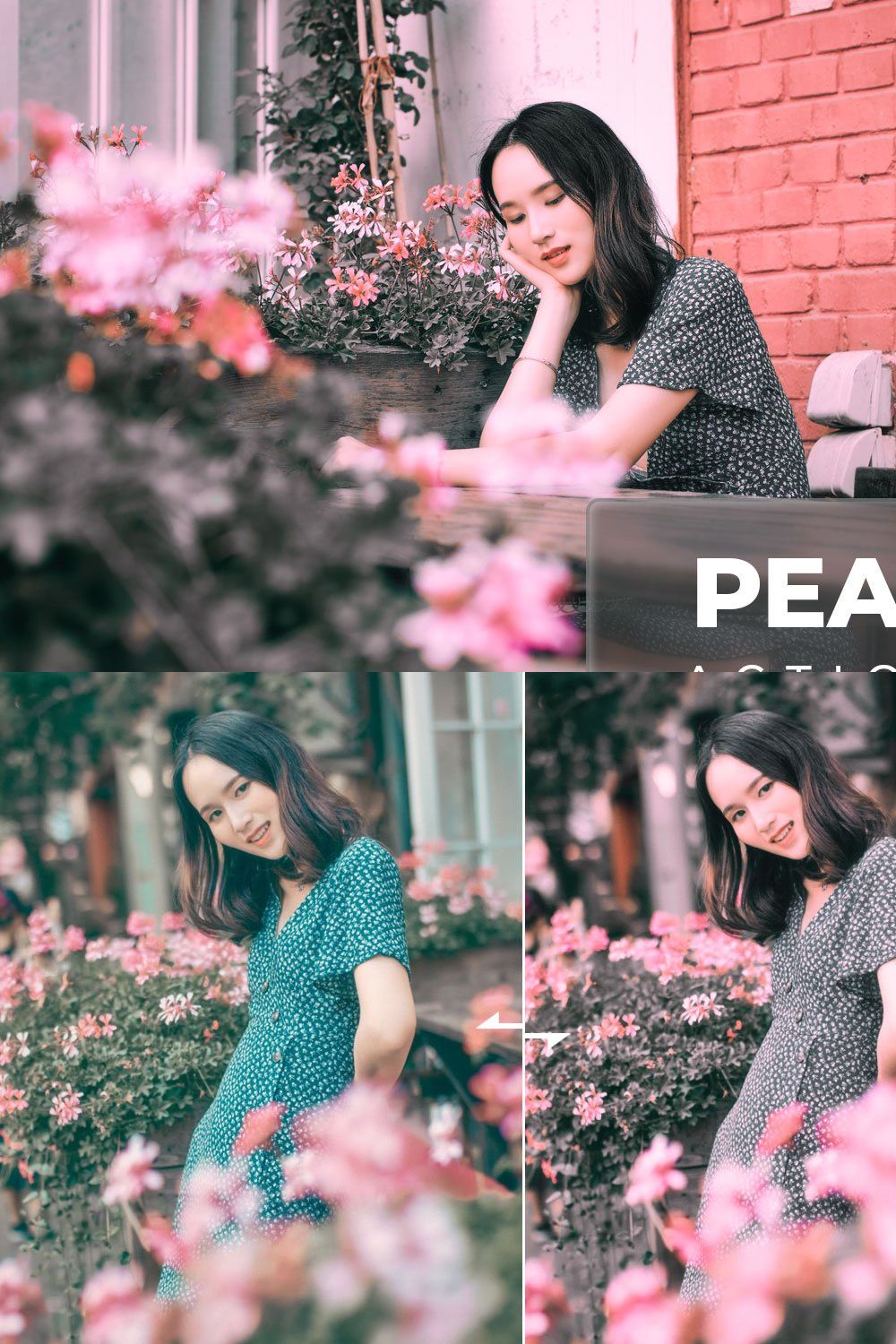 Lr Presets & Ps Actions -Peach Pinky pinterest preview image.