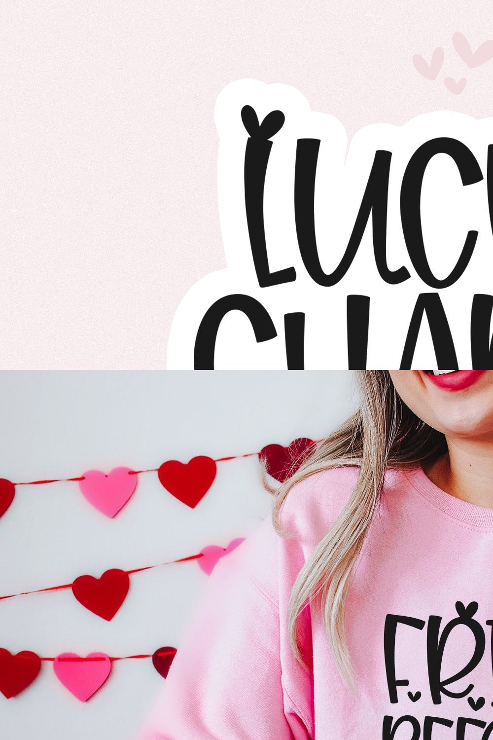 Lucky Charm - A Handwritten Font pinterest preview image.