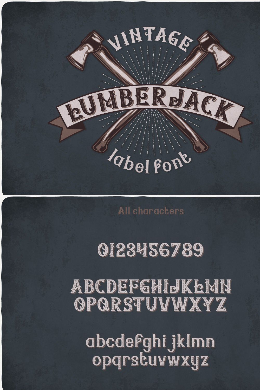 Lumberjack Typeface pinterest preview image.