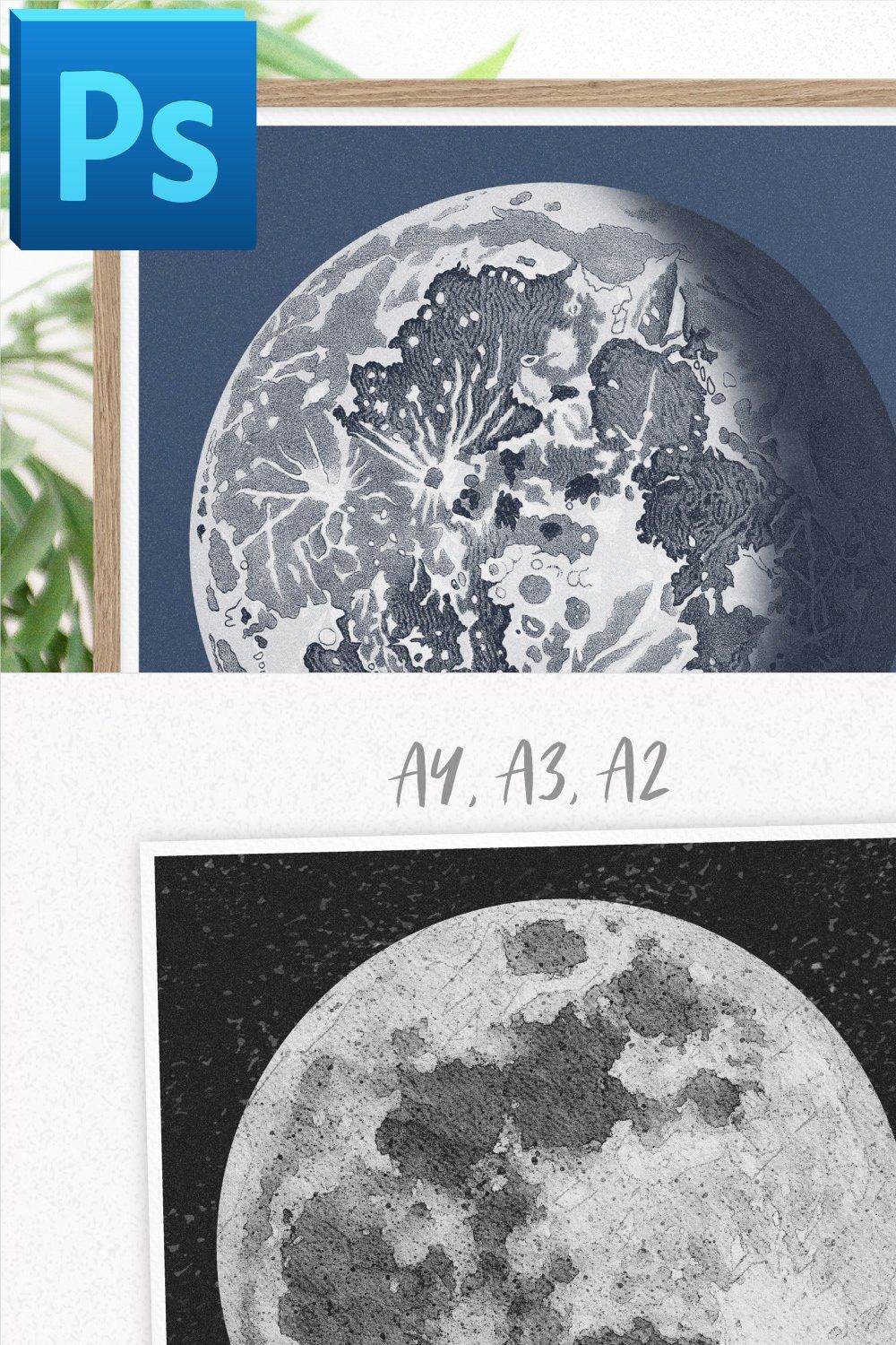 Lunar Phase Poster Creator pinterest preview image.