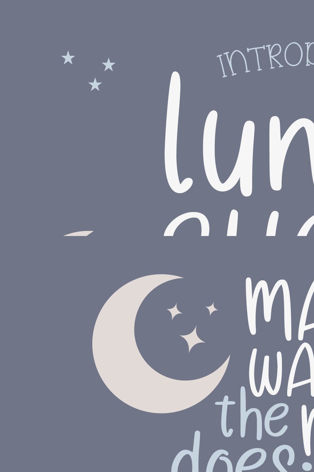 Lunar Shore Cute Handwriting Font pinterest preview image.