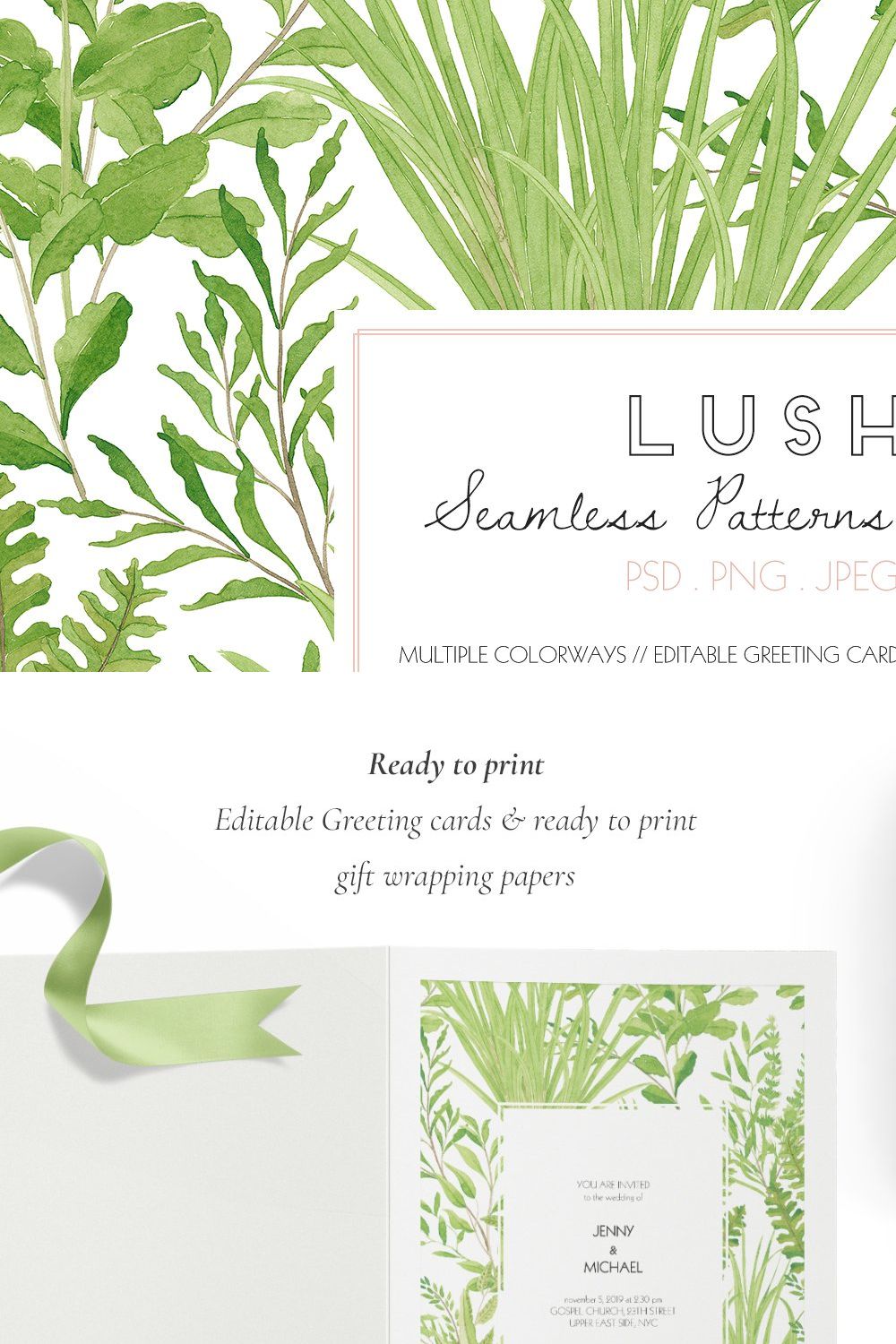 LUSH - Hand Painted Watercolor Print pinterest preview image.