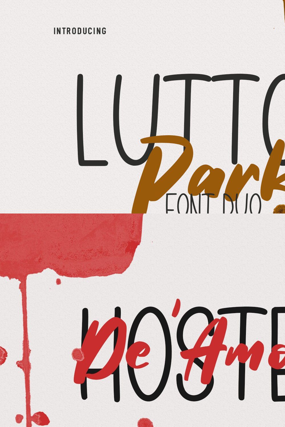 Lutton Park Script Sans Font Duo pinterest preview image.