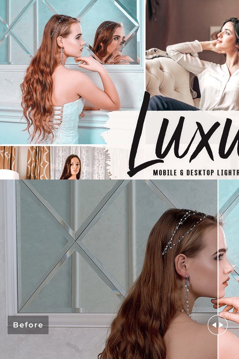 Luxury Pro Lightroom Presets pinterest preview image.