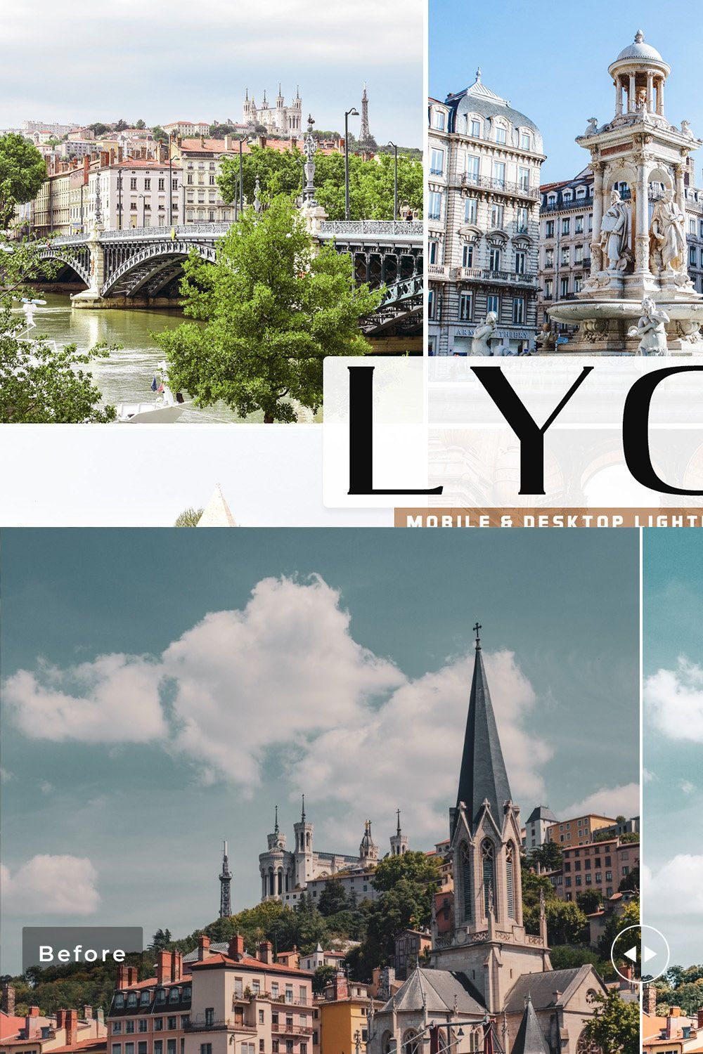 Lyon Pro Lightroom Presets pinterest preview image.