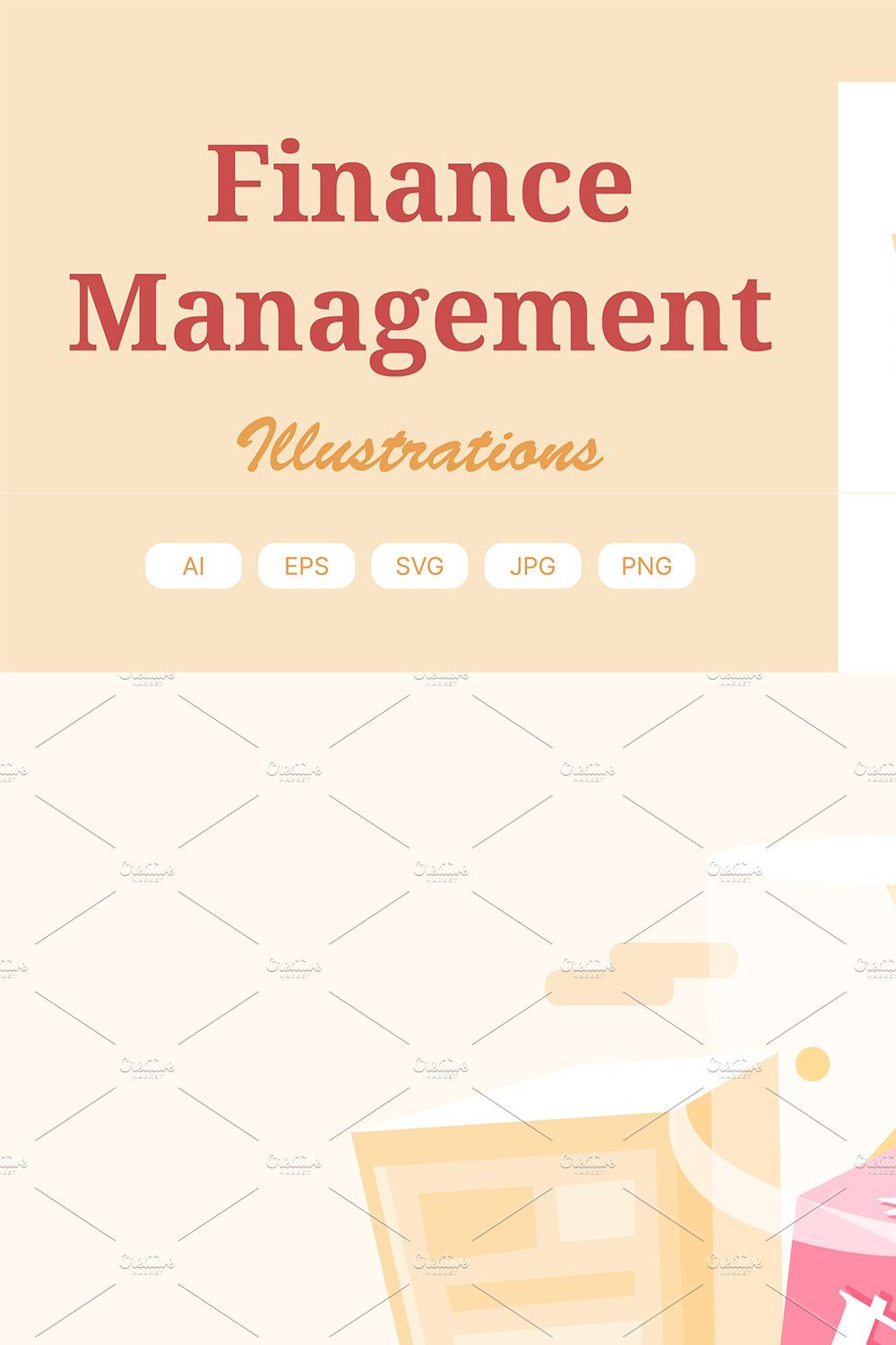 M334_Finance Management Illustration pinterest preview image.