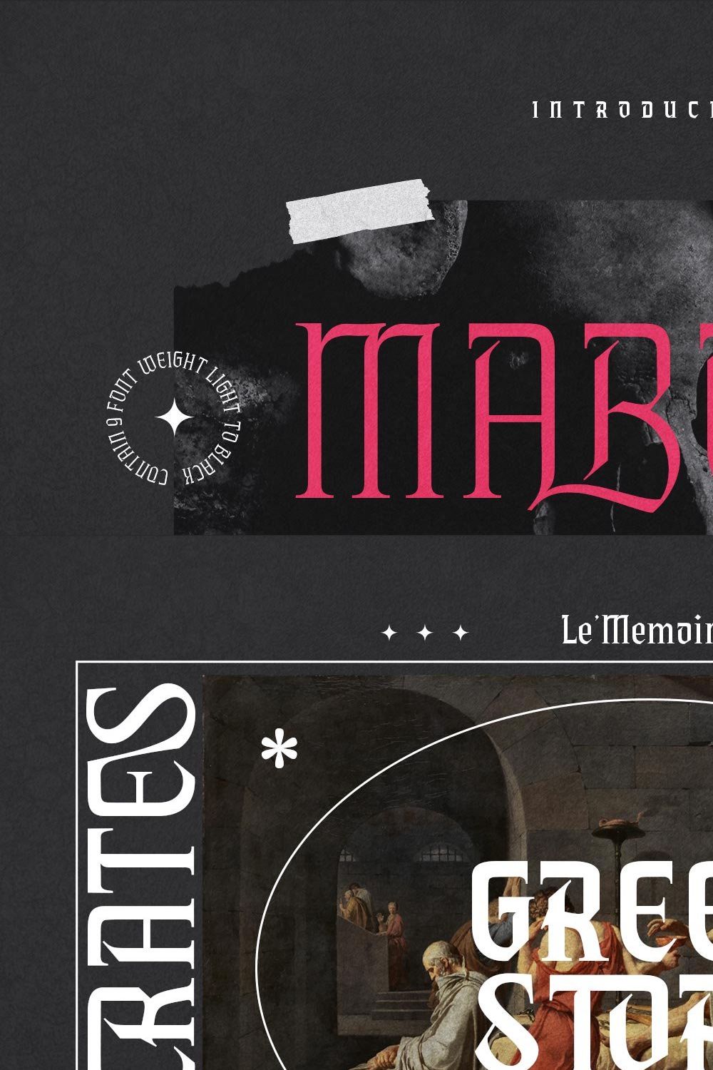 Maboth Typeface pinterest preview image.