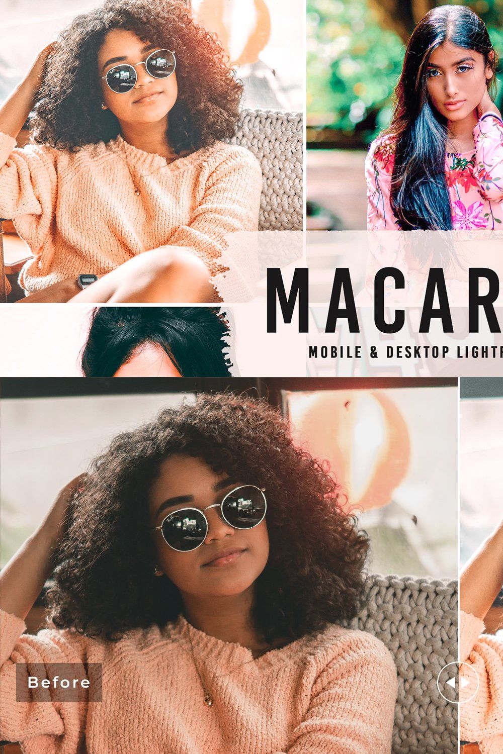 Macaroon Pro Lightroom Presets pinterest preview image.