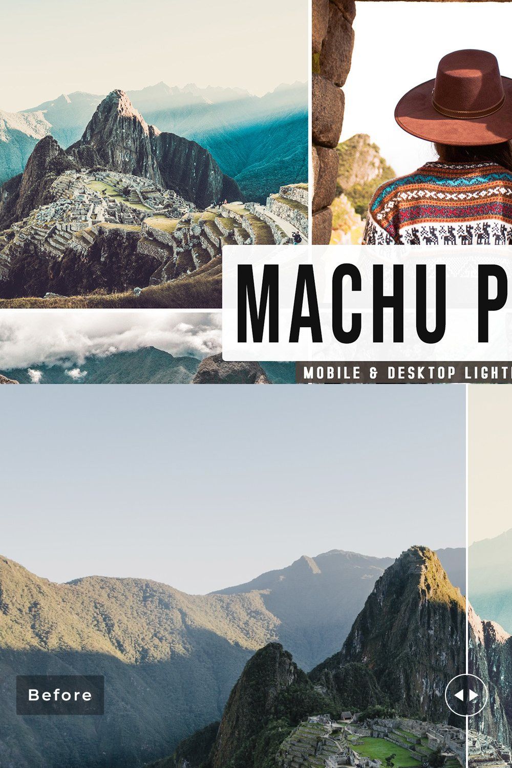 Machu Picchu Pro Lightroom Presets pinterest preview image.