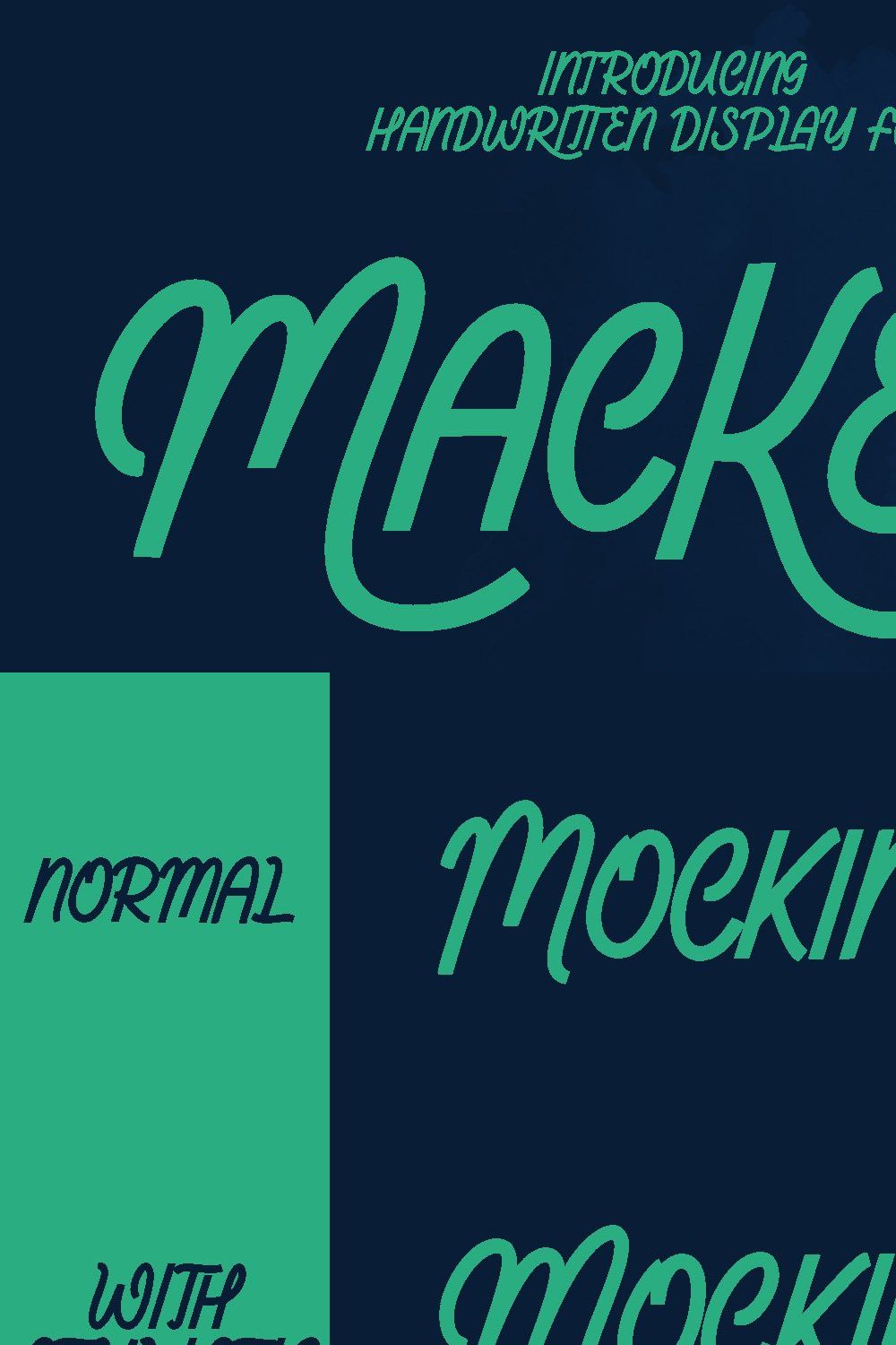 Mackers Handwritten Display Font pinterest preview image.
