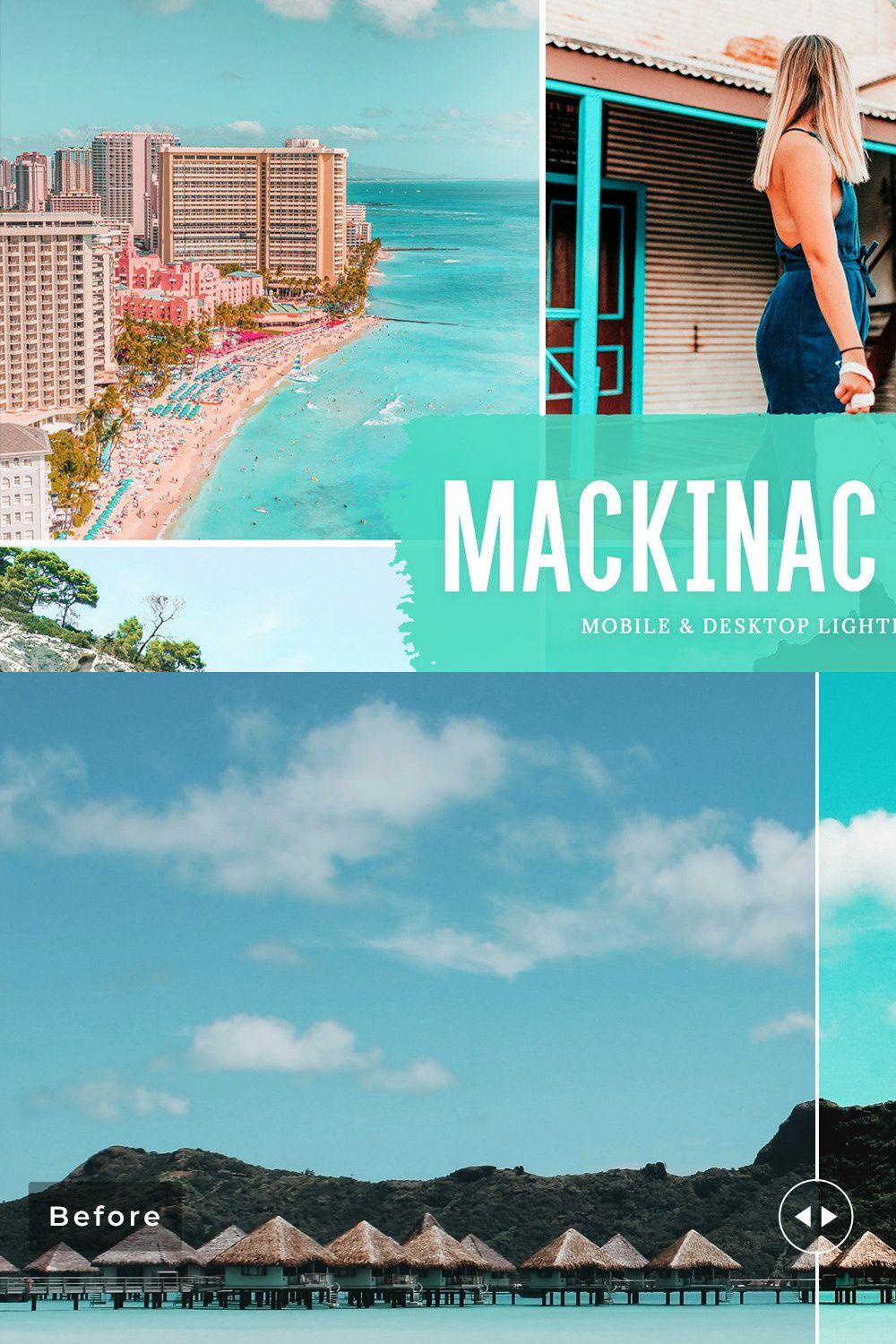 Mackinac Island Pro Lightroom Preset pinterest preview image.