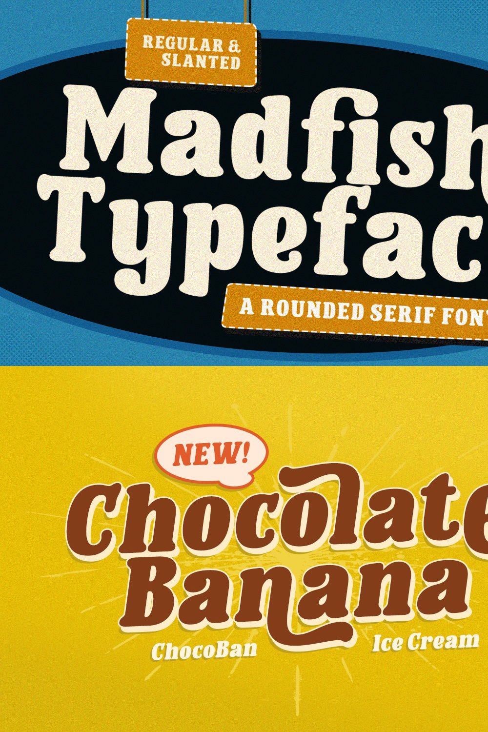 Madfish Typeface  - A Rounded Serif pinterest preview image.