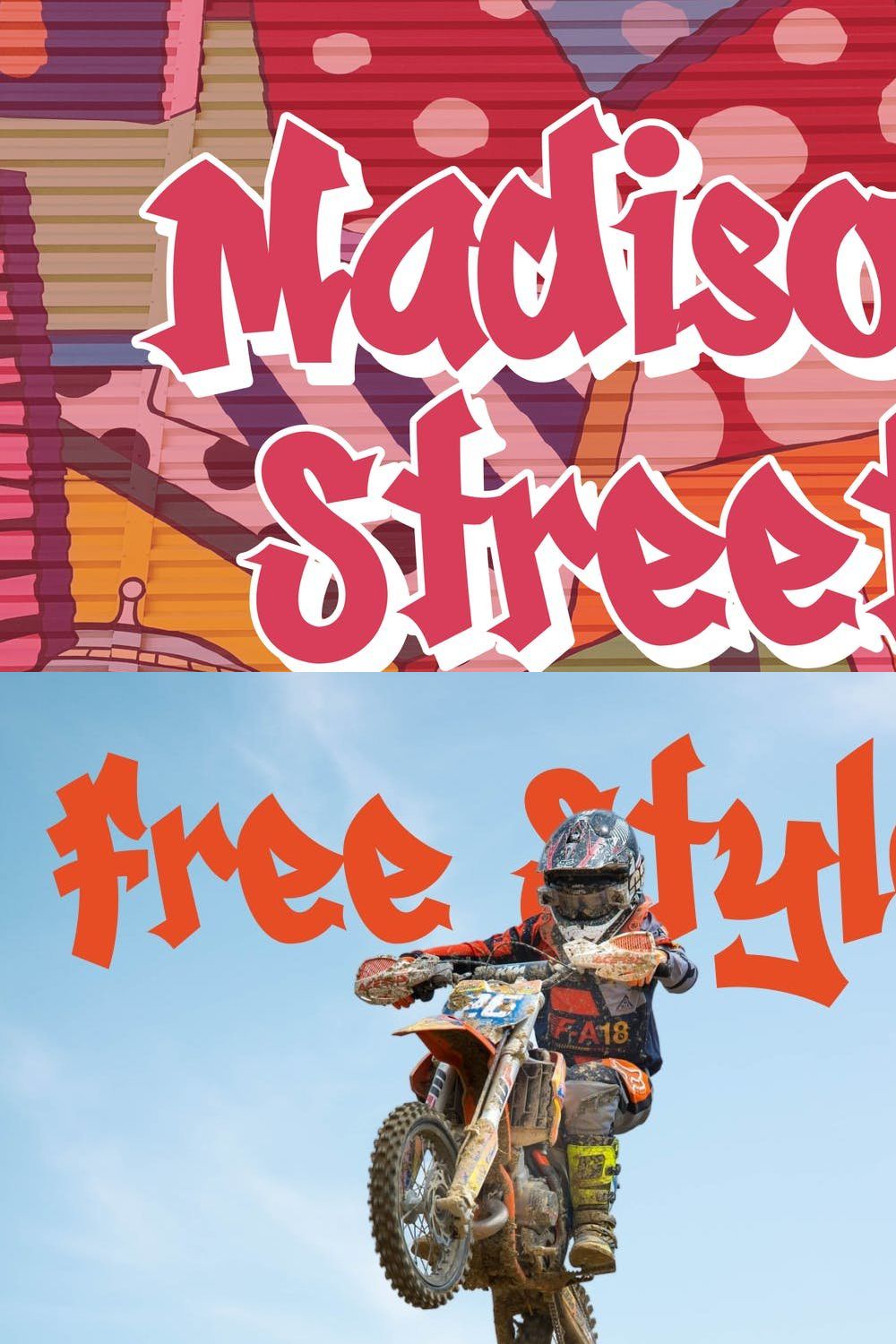 Madison Street - graffiti font pinterest preview image.