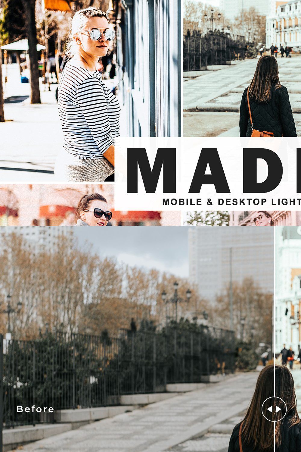 Madrid Lightroom Presets Pack pinterest preview image.