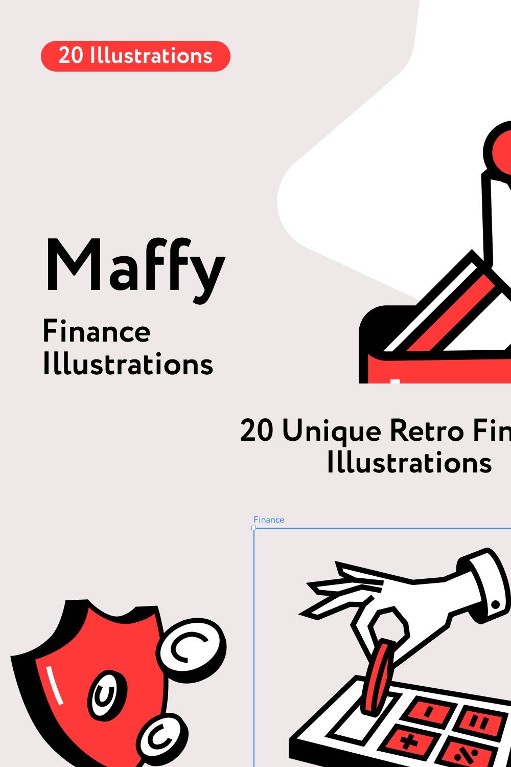 Maffy Finance Illustrations pinterest preview image.
