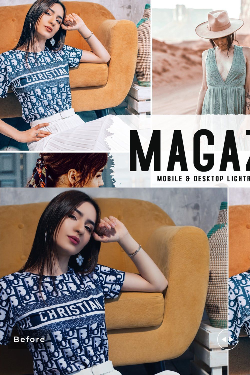 Magazine Pro Lightroom Presets pinterest preview image.