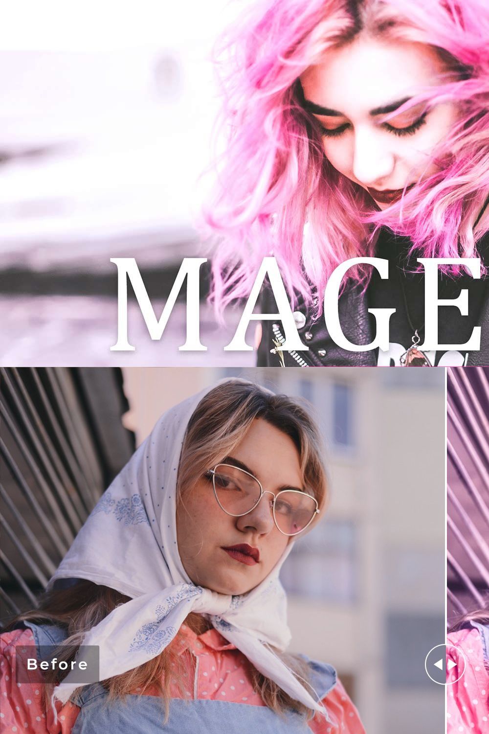 Magenta Pro Lightroom Presets pinterest preview image.