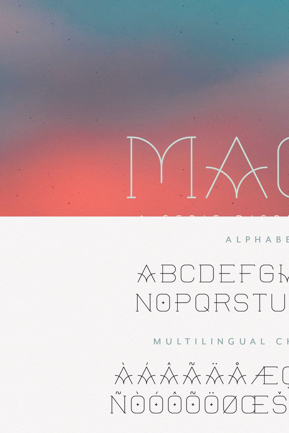 Magic All Caps Serif Monogram Font pinterest preview image.