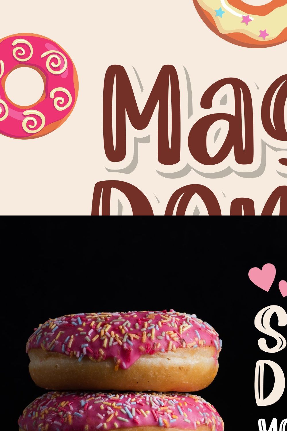 Magic Donut | Playfull Handdrawn pinterest preview image.