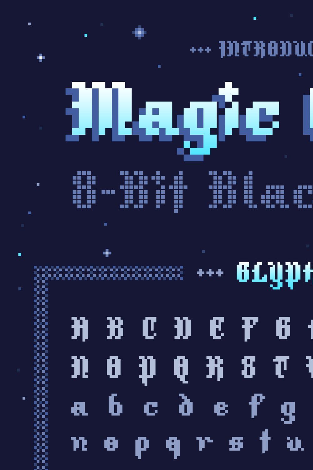 Magic Quest - 8-Bit Blackletter pinterest preview image.