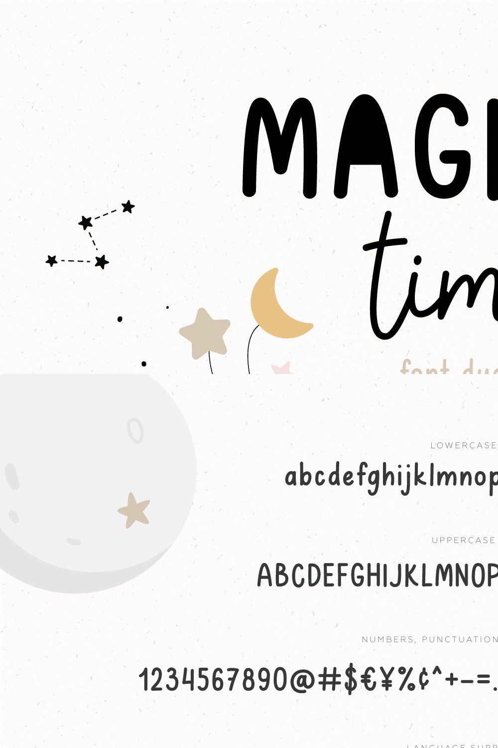 Magical time | Font duo pinterest preview image.