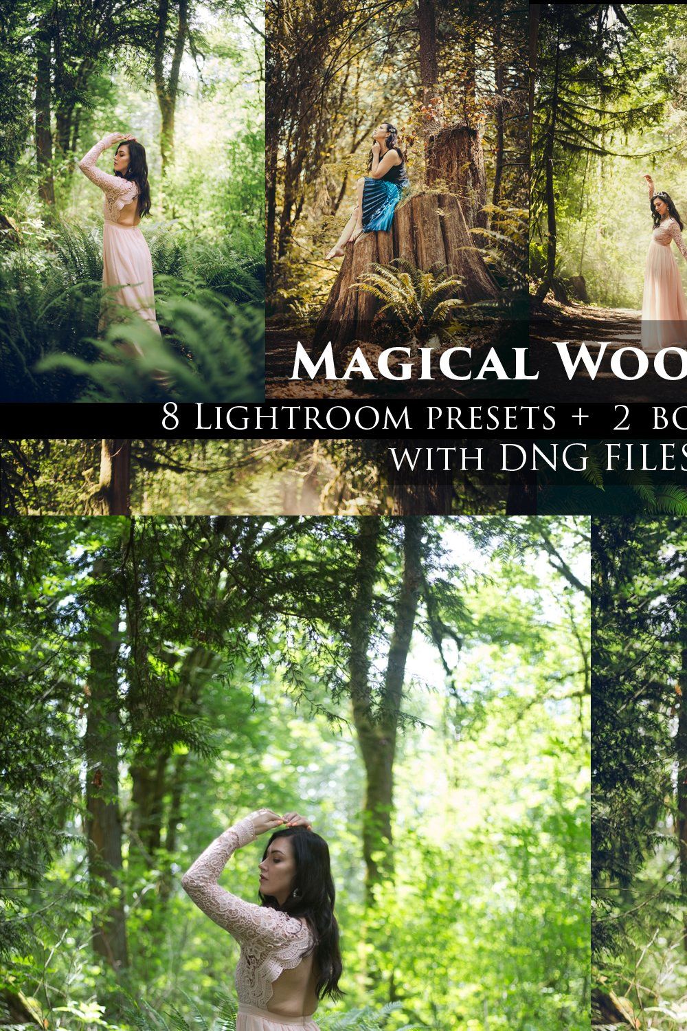 Magical Woods 10 Lightroom presets pinterest preview image.