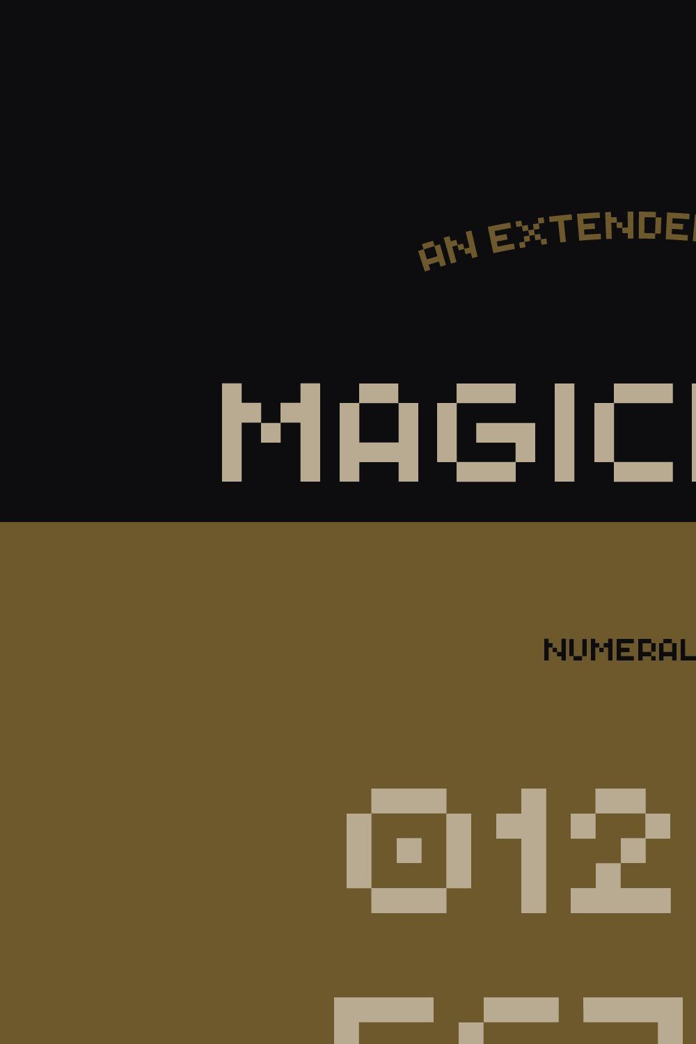 Magiciano Pixel Font pinterest preview image.