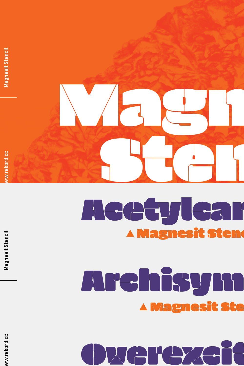 Magnesit Stencil Display Fonts pinterest preview image.