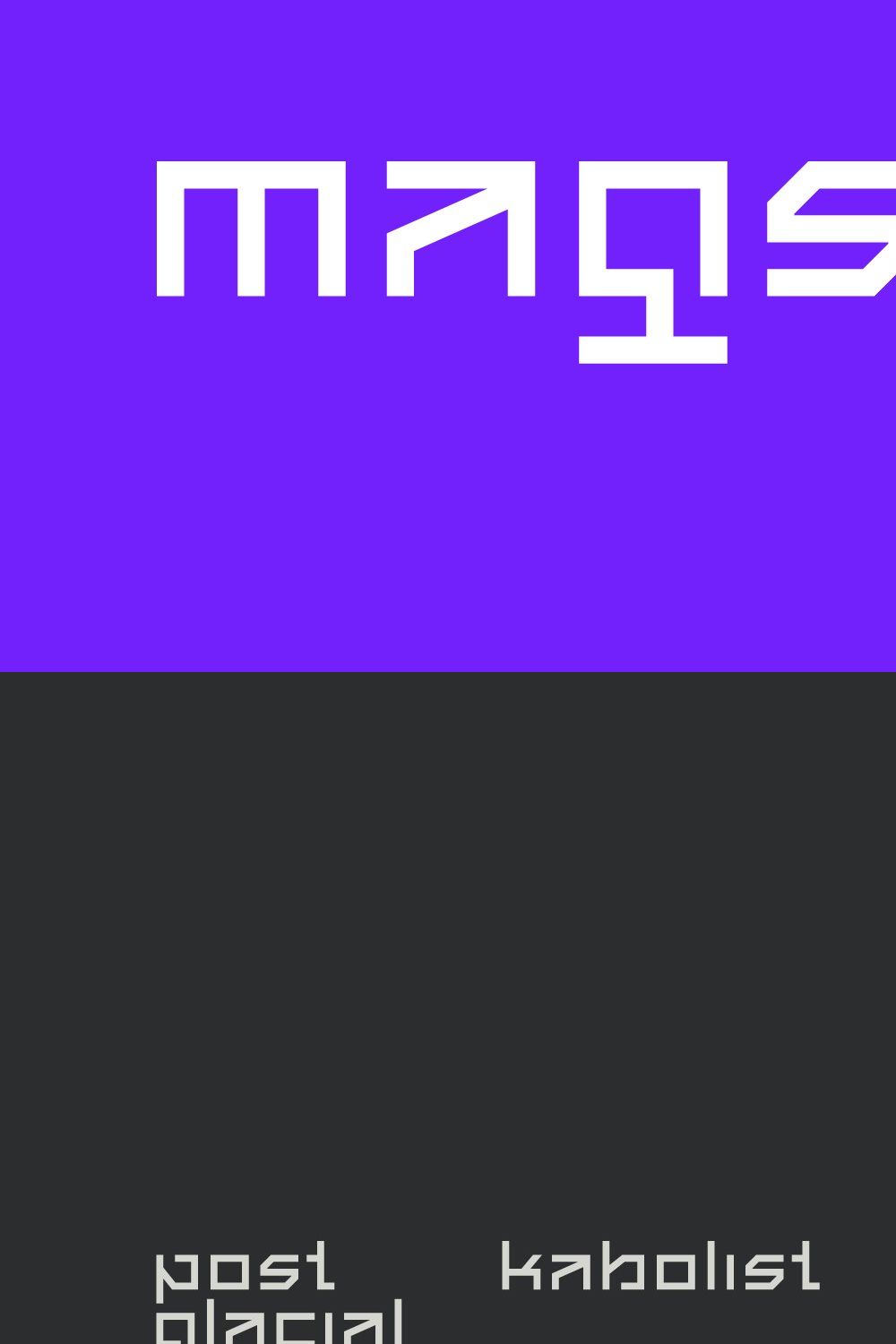 Magsk Futuristic Tech Font pinterest preview image.