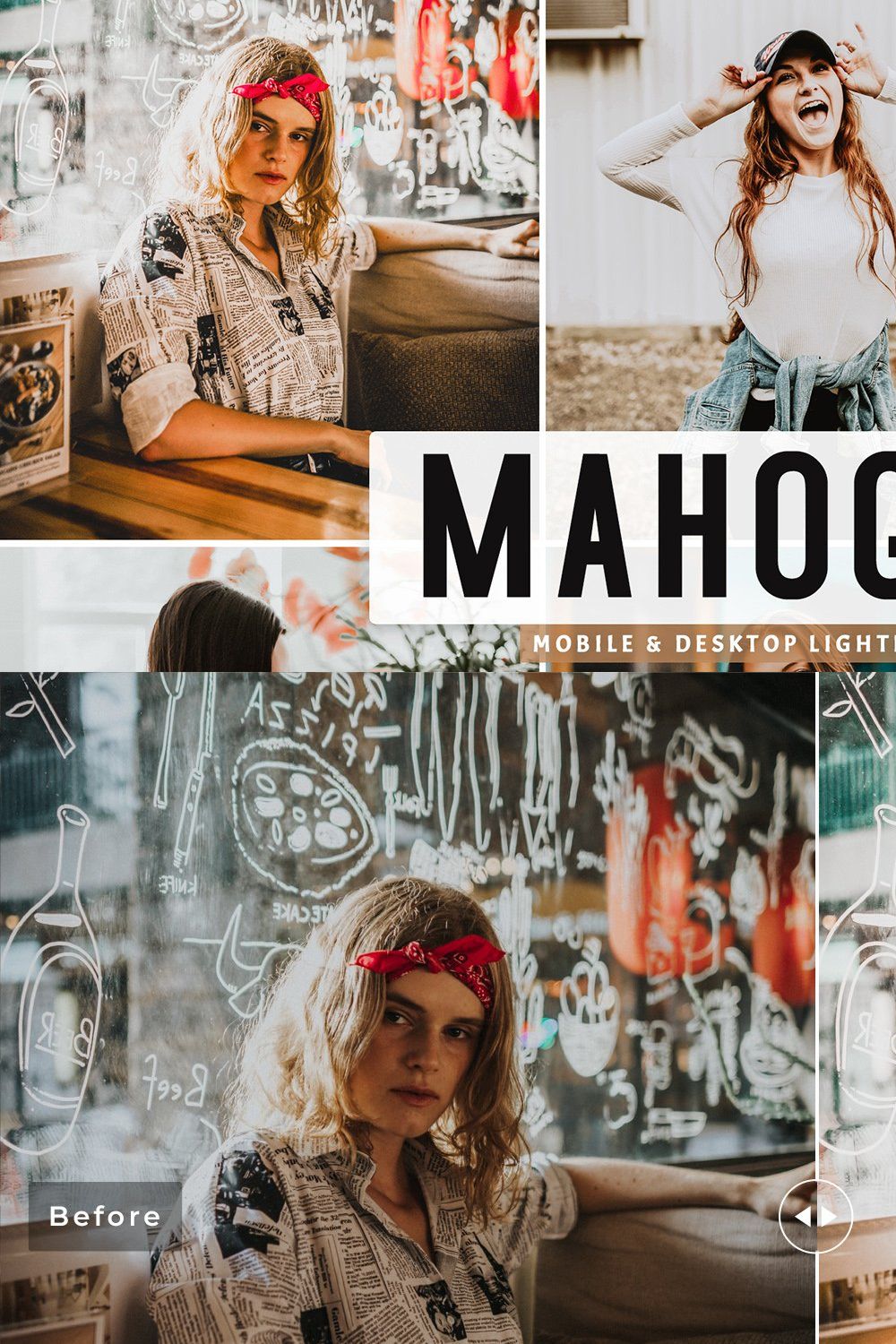 Mahogany Lightroom Presets Pack pinterest preview image.