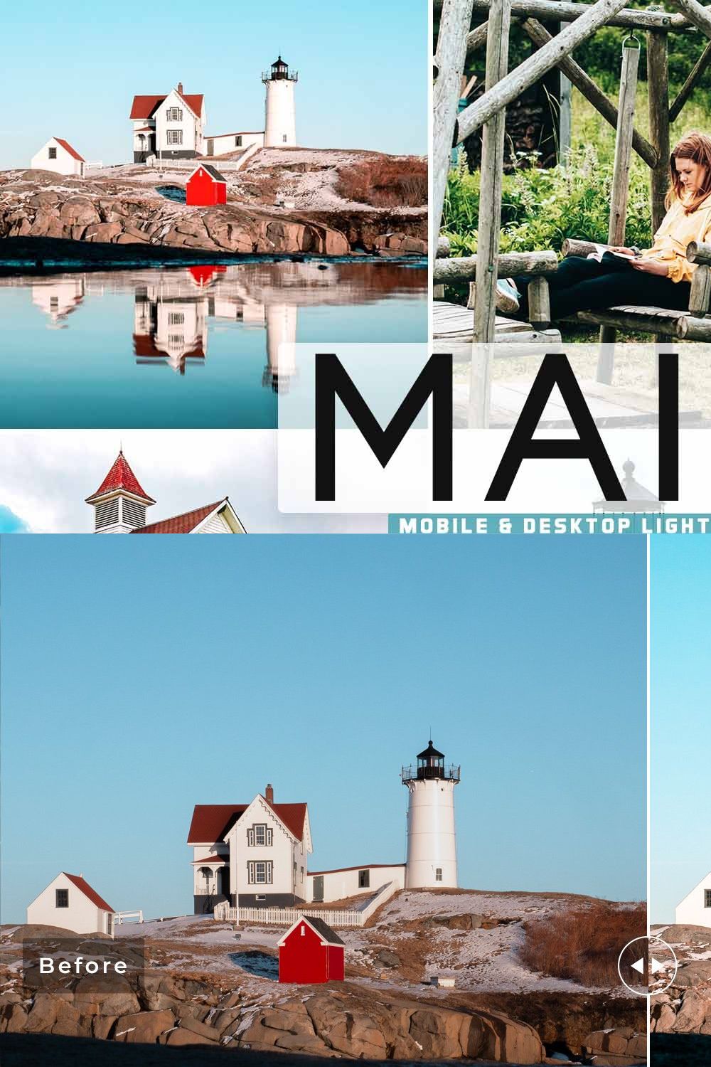 Maine Pro Lightroom Presets pinterest preview image.