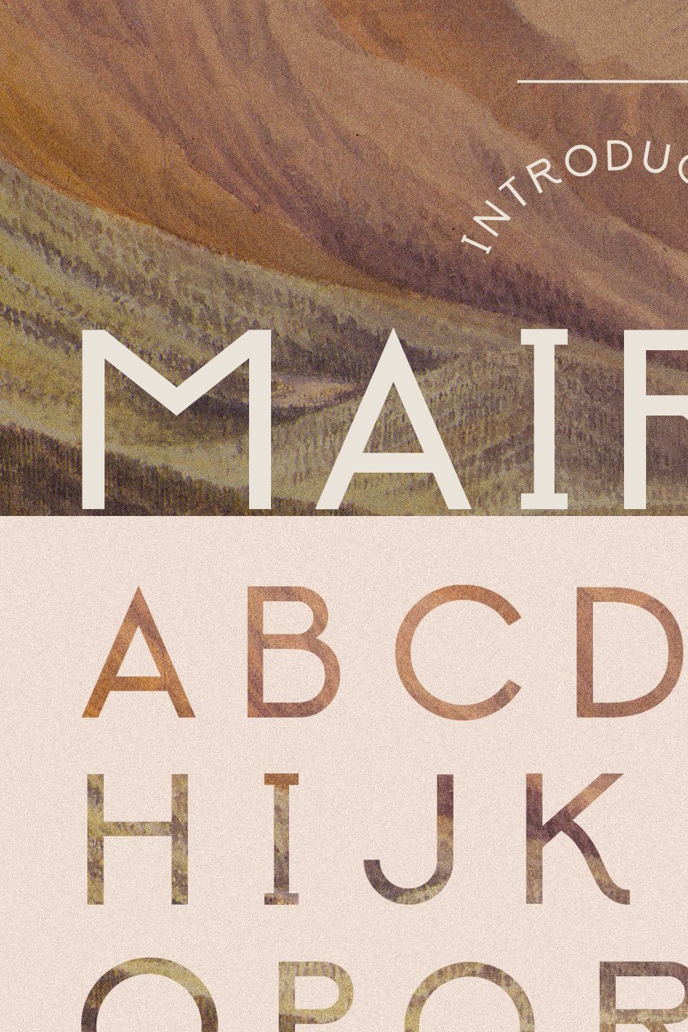 Mairen | A Quirky, Modern San Serif pinterest preview image.