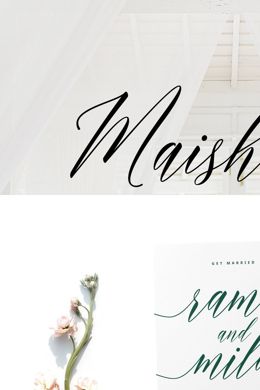 Maisharah Modern Calligraphy pinterest preview image.