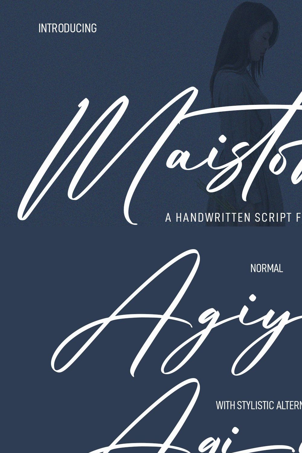 Maistoray Signature Script Font pinterest preview image.