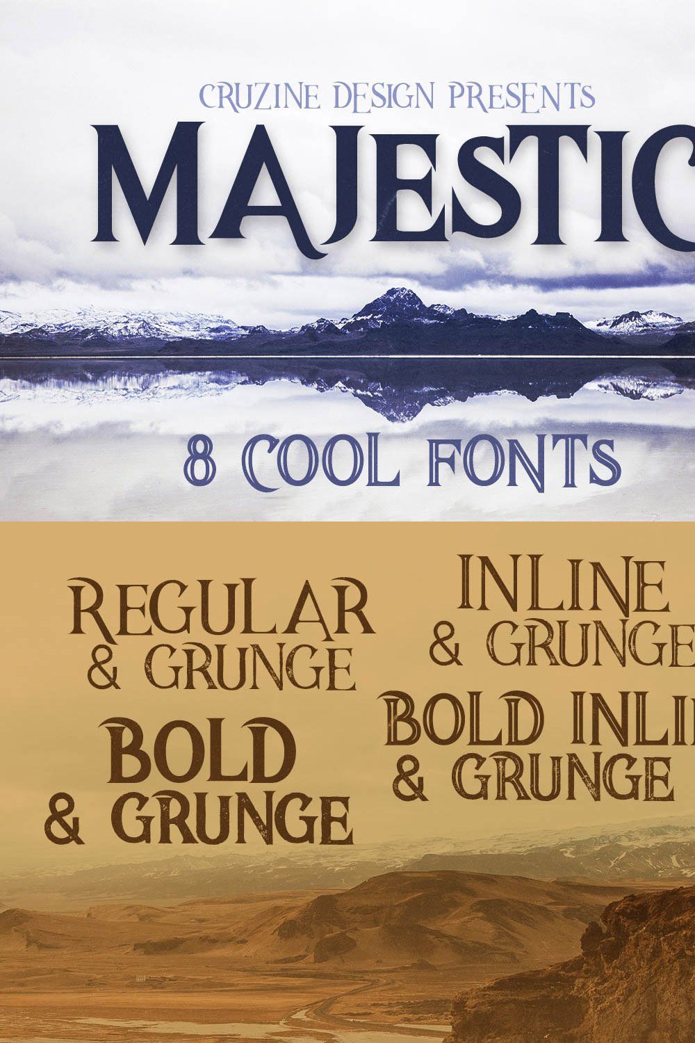 Majestic Typeface pinterest preview image.