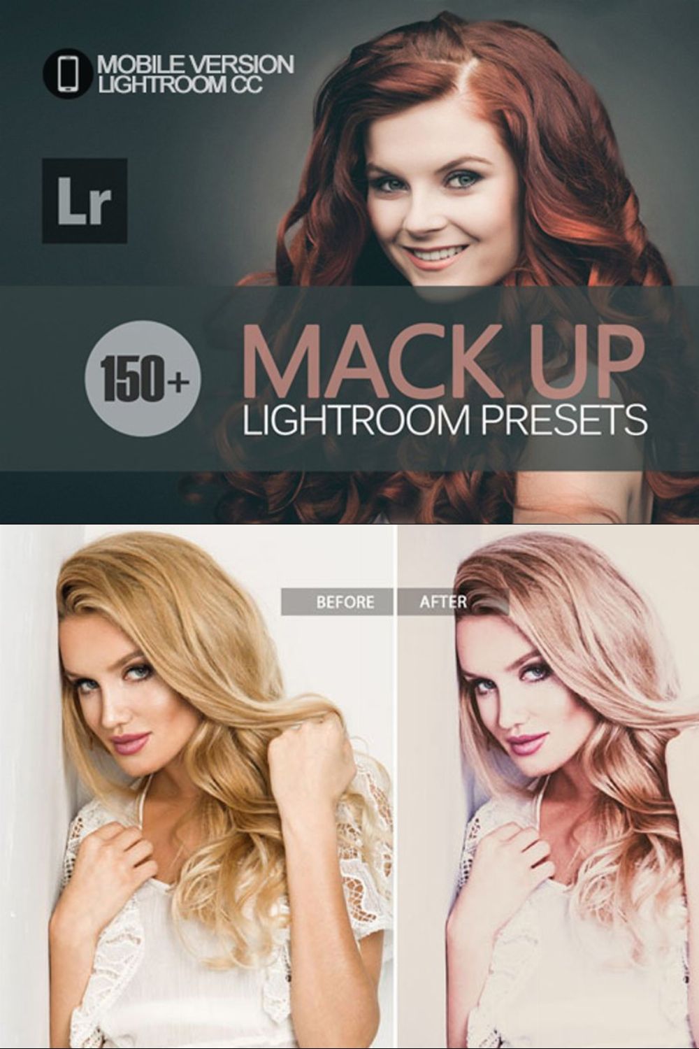 Make up Lightroom Mobile Presets pinterest preview image.