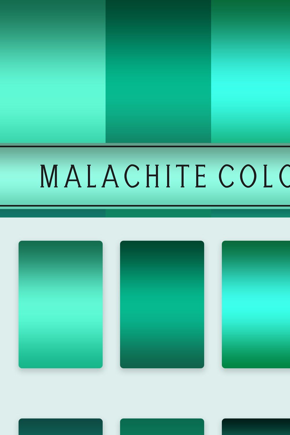 Malachite Color Gradients pinterest preview image.